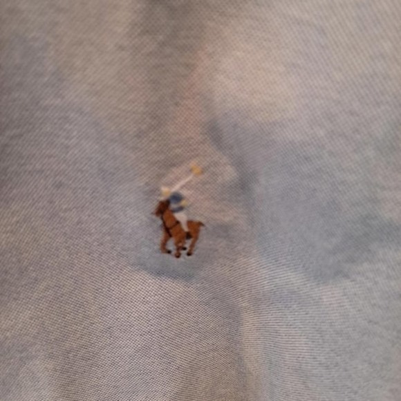 RALPH Lauren Blake Light Blue With Colorful Embroidered Logo Size Large - Picture 2 of 4